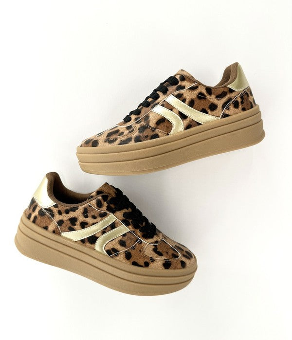 Animal Print Platform Tennis