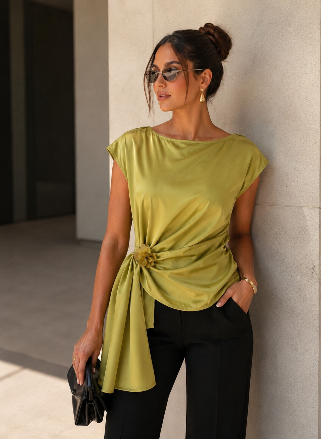 Pre-Order Agosto 27 Green Elegant Blouse
