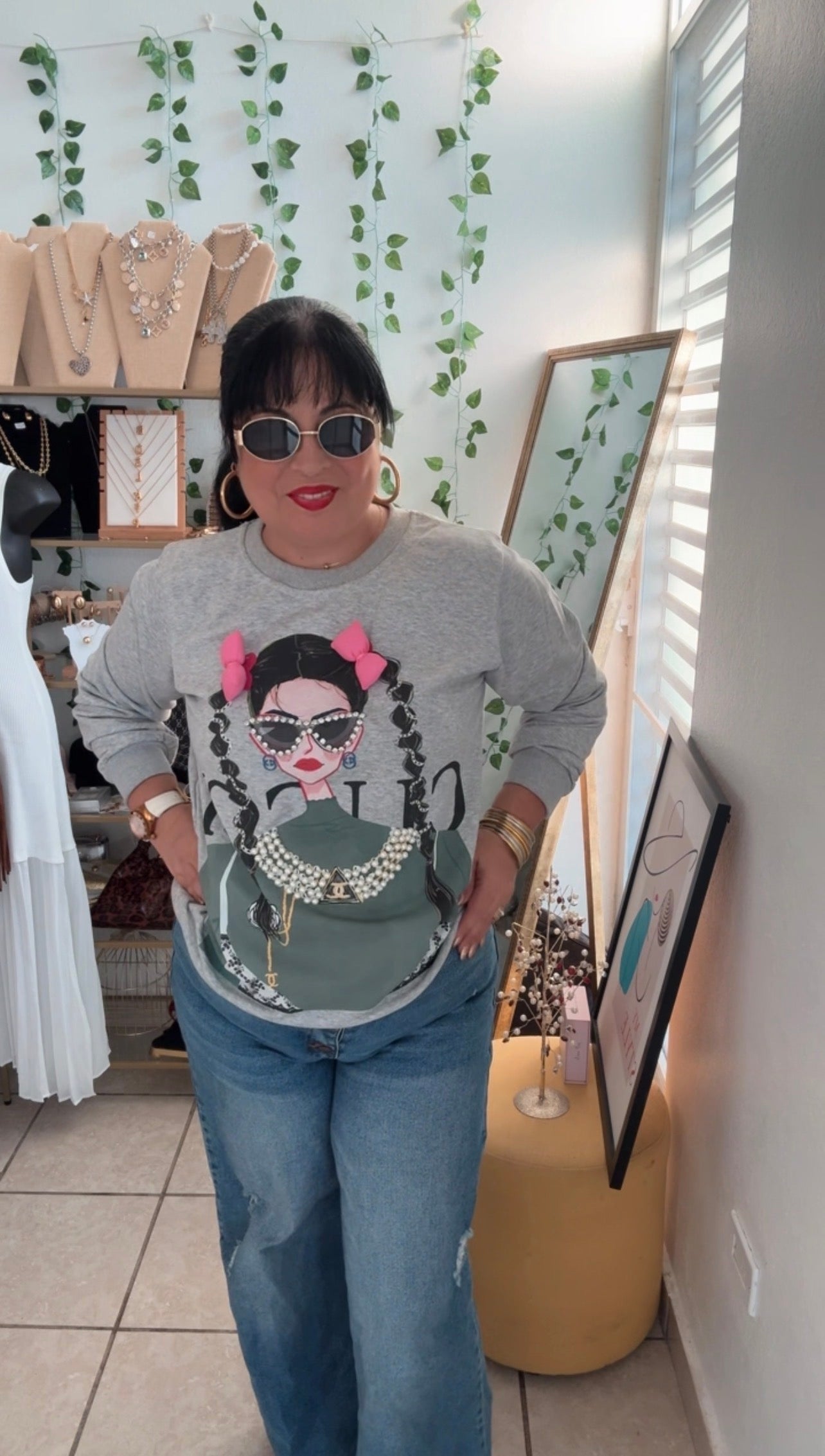 Insp Gray Girl Sweater