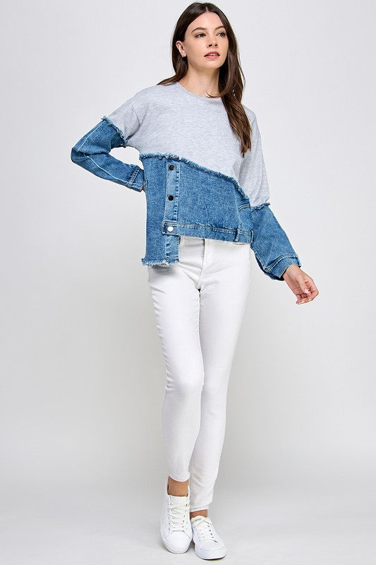 Gray Unbalance Sweater