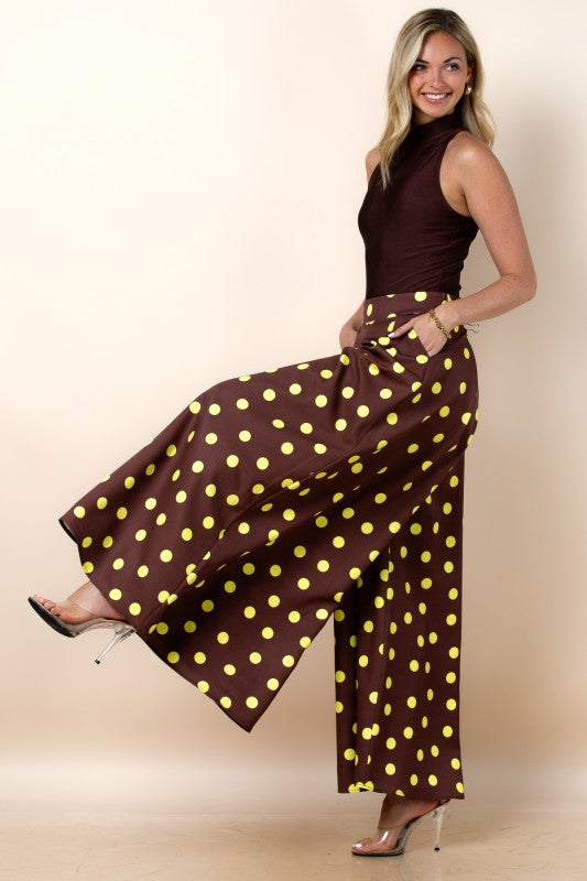 Pre-Order Agosto 31 Wide Leg Palazzo Pant (Side Zippered)