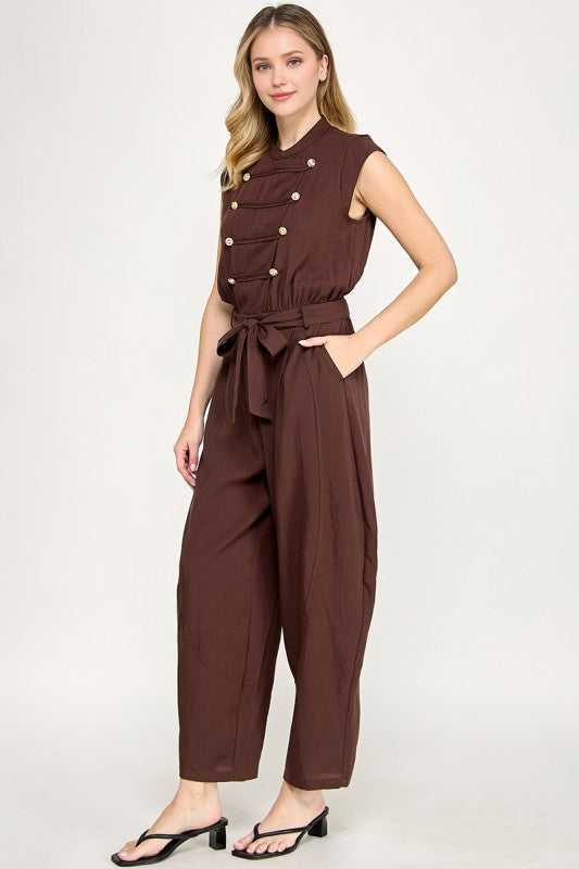 Pre-order Sept 28 Brown Napolitano Jumpsuit