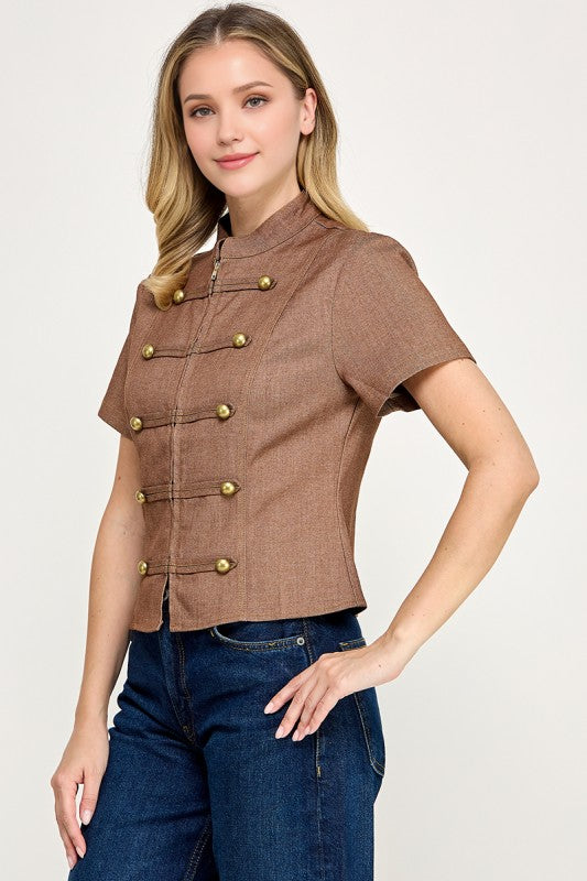 Pre-order Oct 5 Brown Napoleon Top