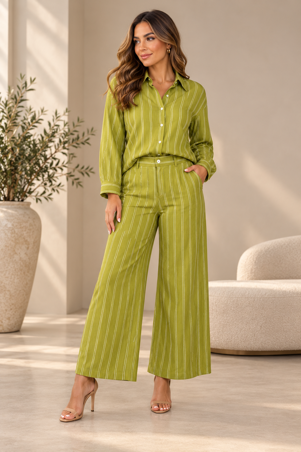 Green Stripe Set