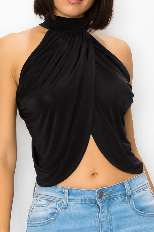 Mock Neck Sleeveless Top