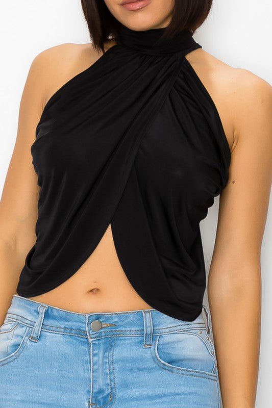 Mock Neck Sleeveless Top