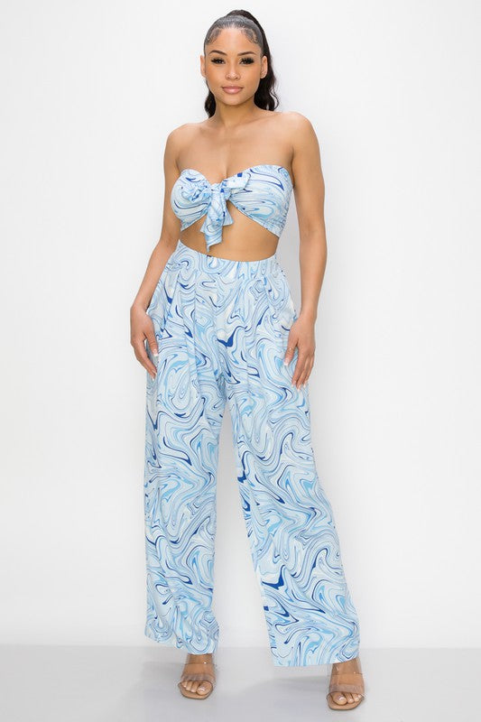 Halter or Front tie tropical set