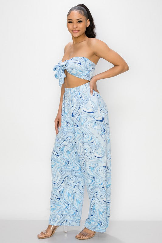 Halter or Front tie tropical set