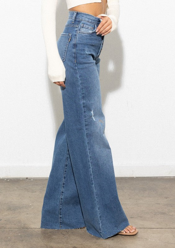 Vibrant Size 15 Vibrant CRISS CROSS HIGH WAISTED WIDE LEG