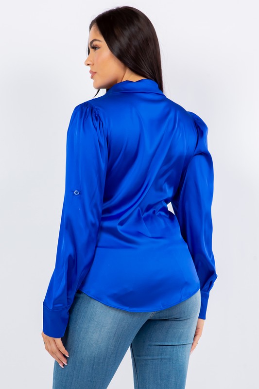 Long Sleeve Satin Shirt