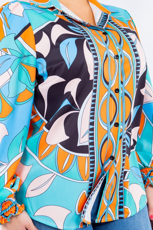 Confidence Print Long Sleeve Shirt