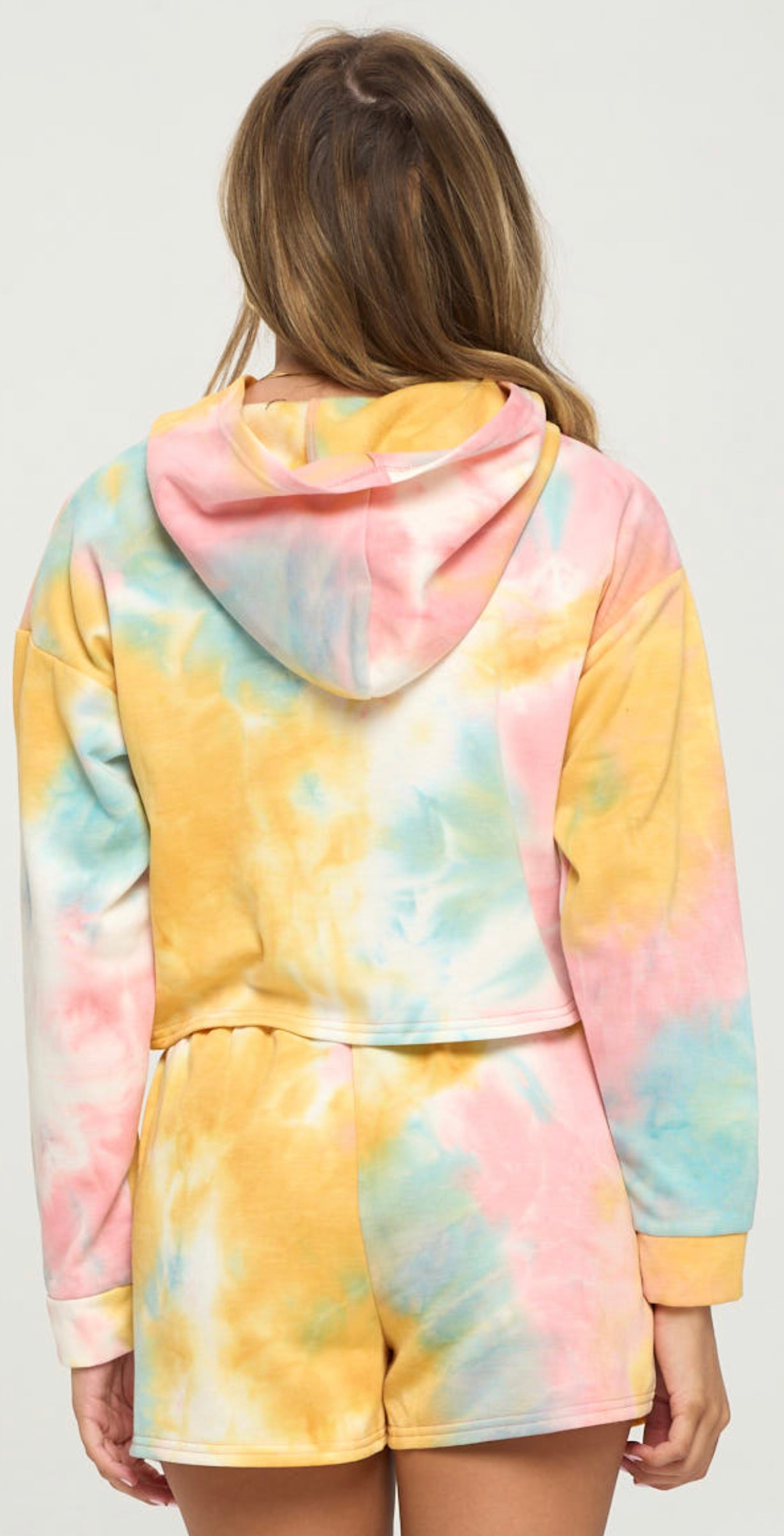 Medium Tie-Dye Hoodie Top & Shorts Set