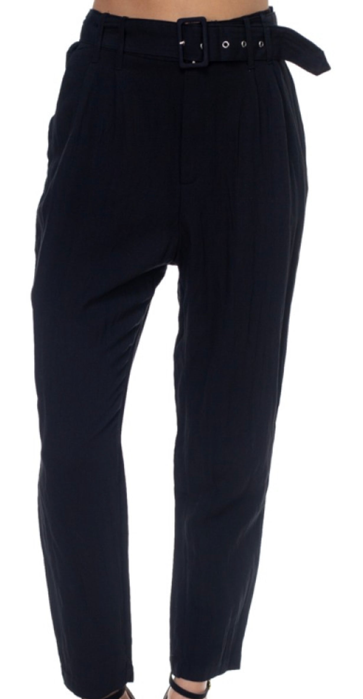 Small High Waist Removable Belt Pants