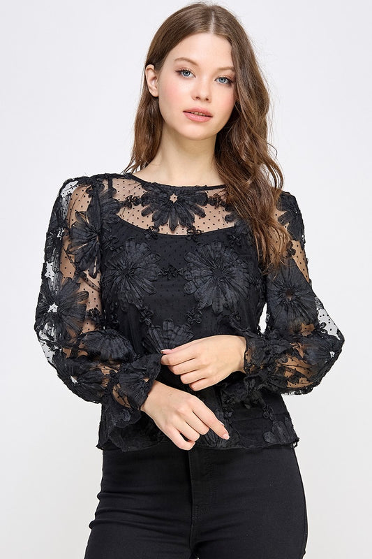 FLORAL LACE TOP