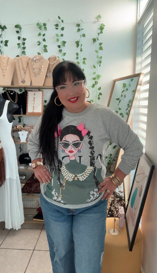 Insp Gray Girl Sweater