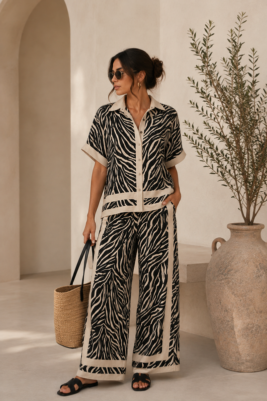 Black Zebra Print Set