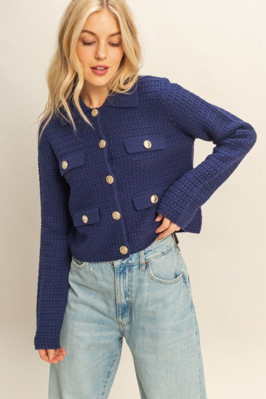Blue Knit Sweater