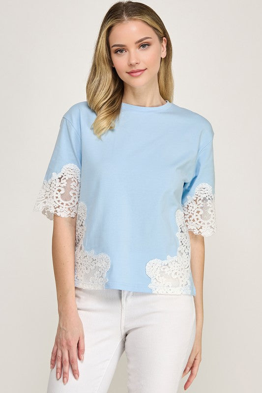 Blue Lace T-Shirt