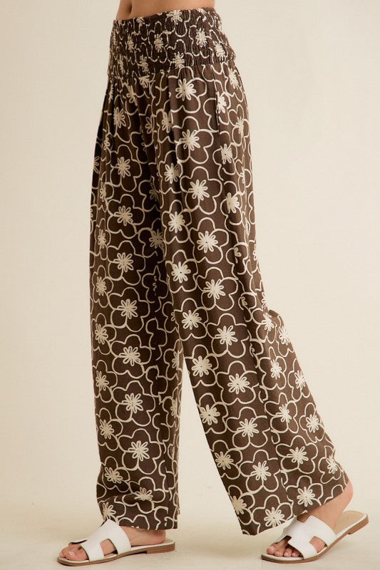 Floral Print Wide Leg Pant