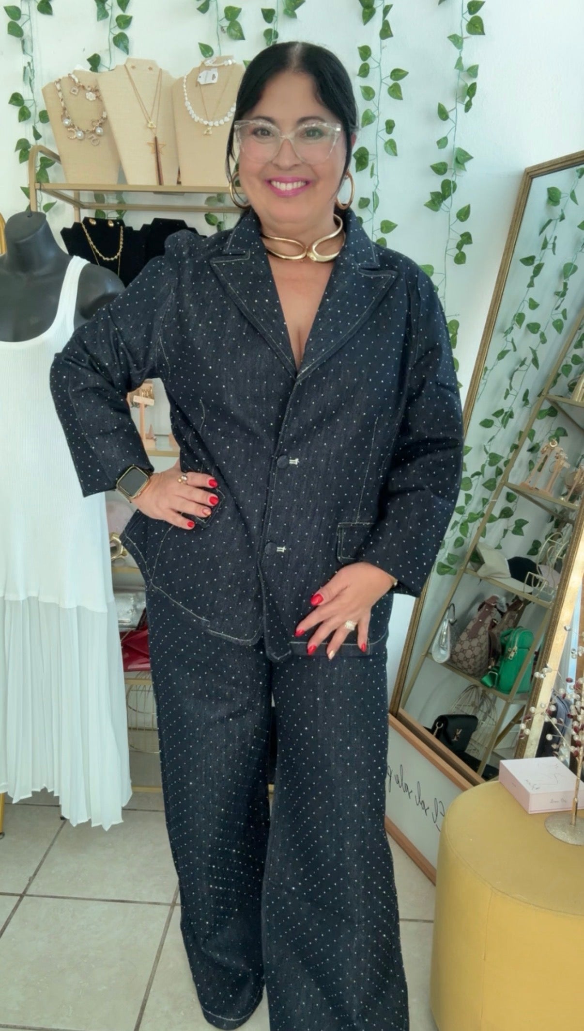 Leer descripción Denim Blazer Set