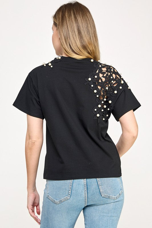 Black Lace T-Shirt