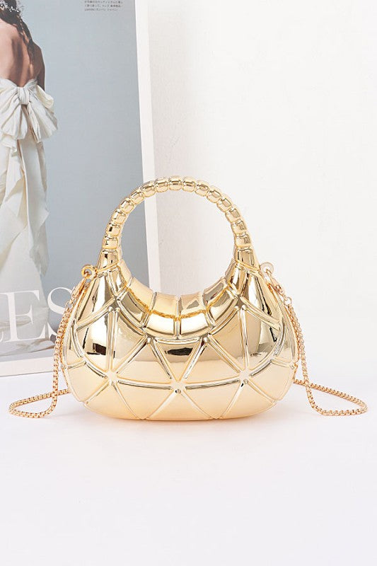 Pre-order June 15 Gold Mini Mini Acrylic Clutch Bag