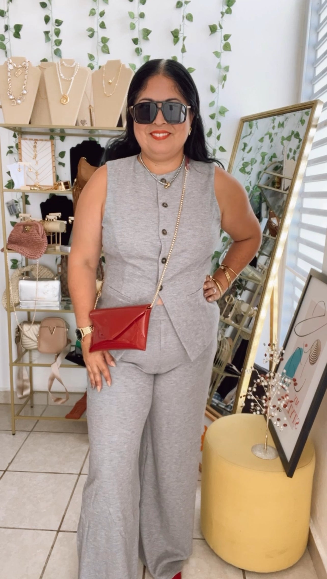 Sunset Set Gray Woven