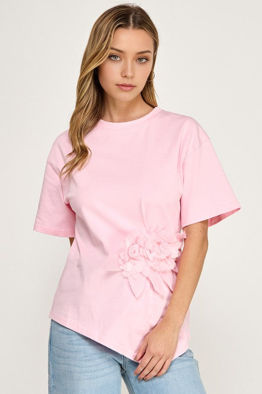 Pink Unbalance T-Shirt