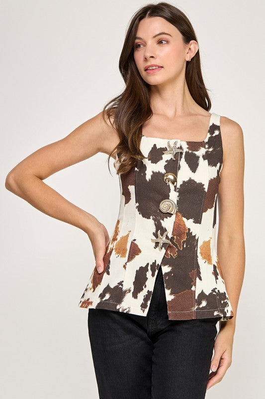 Pre-order Oct 18 Cow Print (Back Zipper)