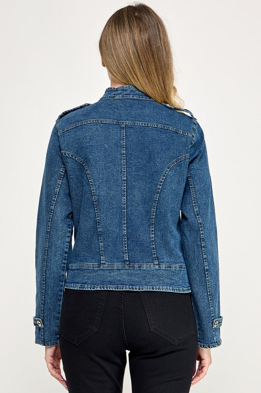 Pre-order Sept 21 Denim Military Jacket
