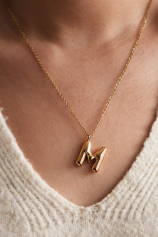 18K Gold Dipped Letter Necklace