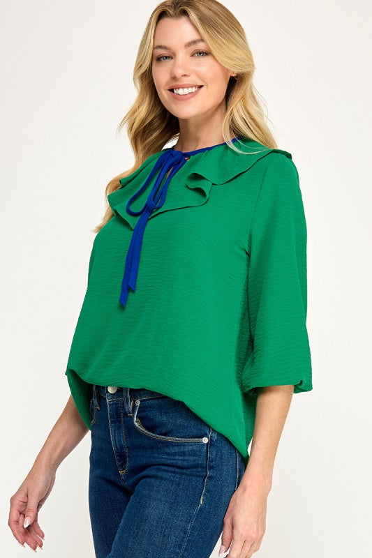 Green Woven Top