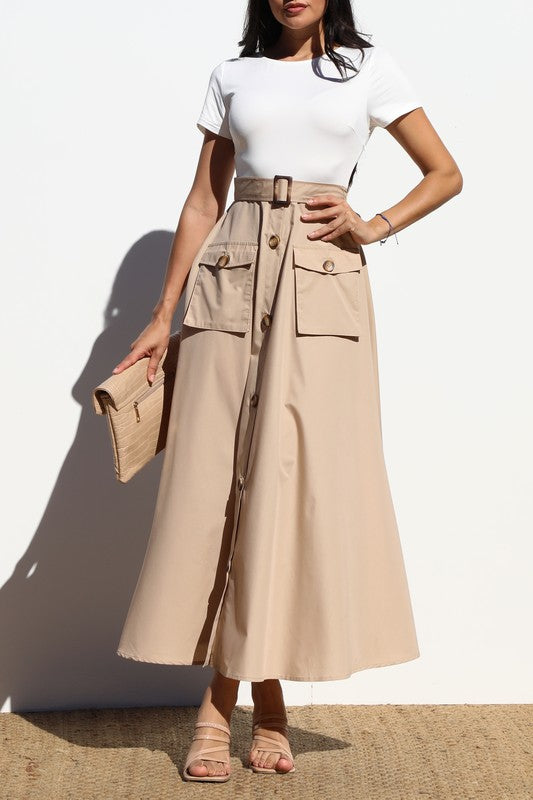 Taupe Midi Dress
