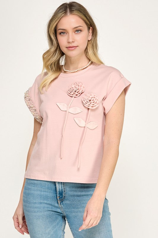 Pink Flower T-Shirt