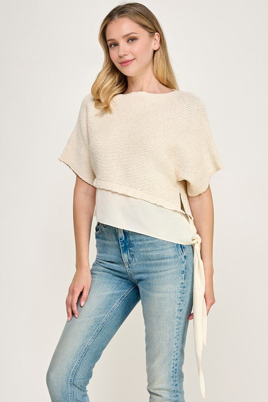 Taupe Asymmetric Sweater