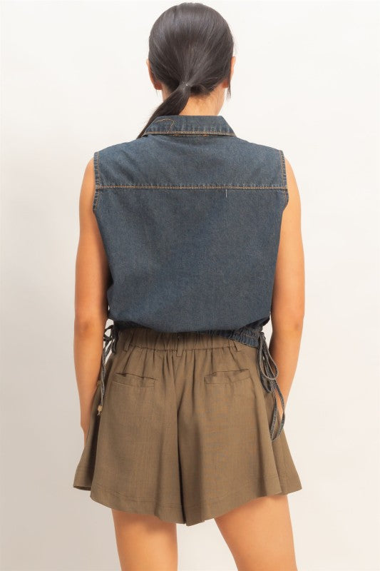 Dark Denim Top Corre Grande