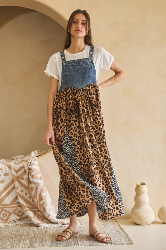 Pre-order August 24 Animal Print Denim Dress