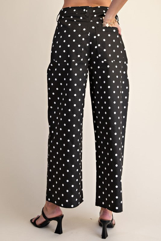 Black Stretch Barrel Pant
