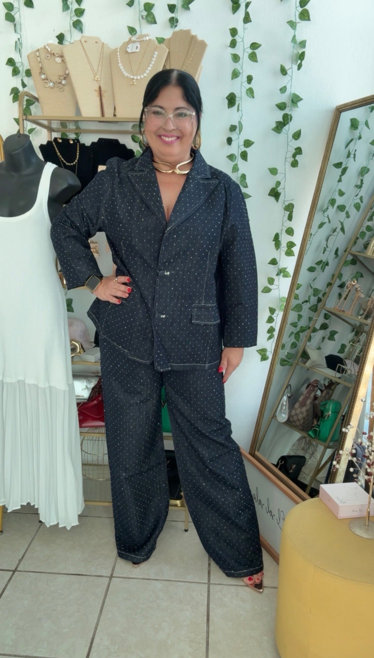 Leer descripción Denim Blazer Set