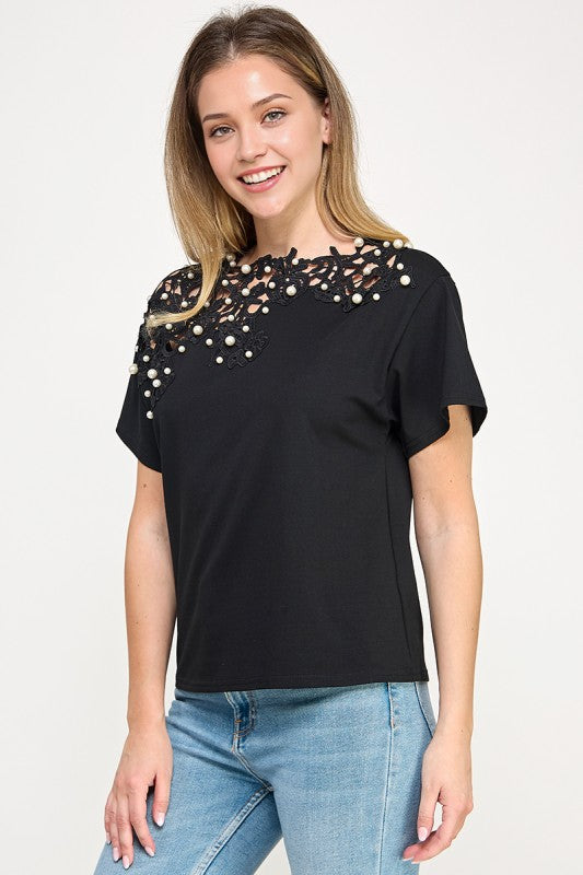 Black Lace T-Shirt