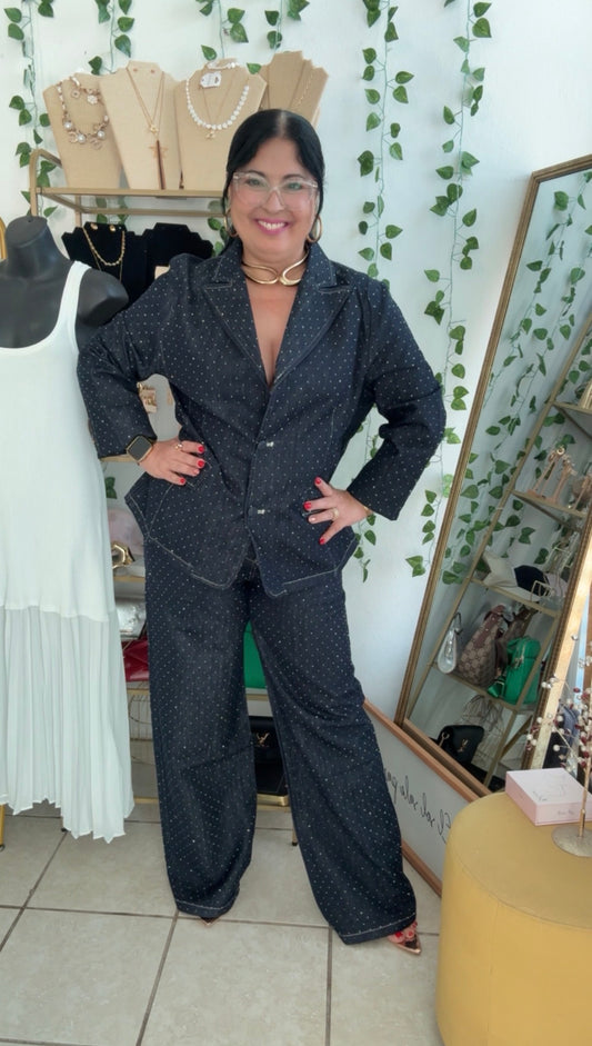 Leer descripción Denim Blazer Set