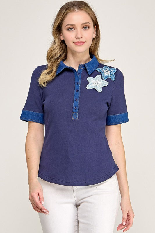 Pre-order June 22 Navy Polo Shirt