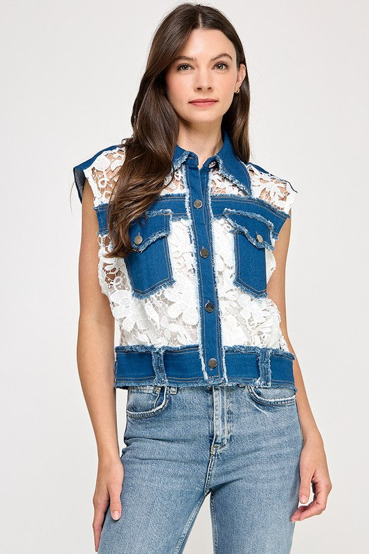 Pre-order mayo 12 Denim Lace Shirt