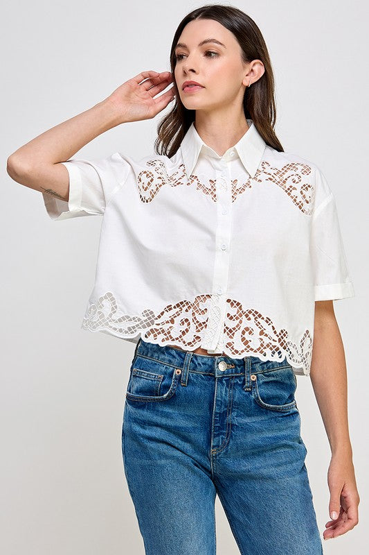 White Lace Shirt