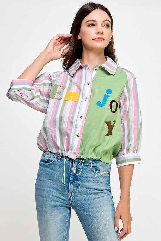 Green Joy Graphic Shirt