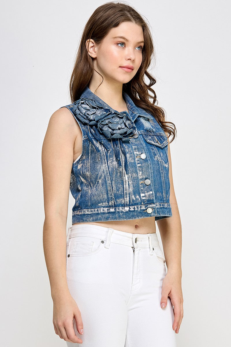 Foil Dark Denim Jacket.