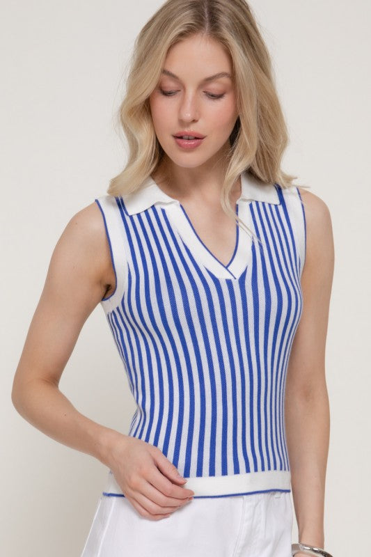 Navy Sweater Top