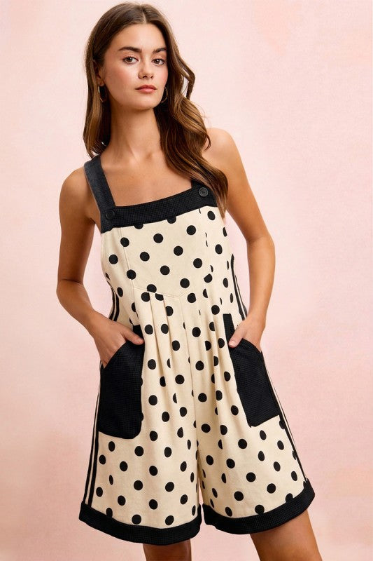Black Polka Dot Romper