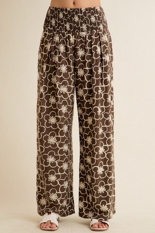 Floral Print Wide Leg Pant