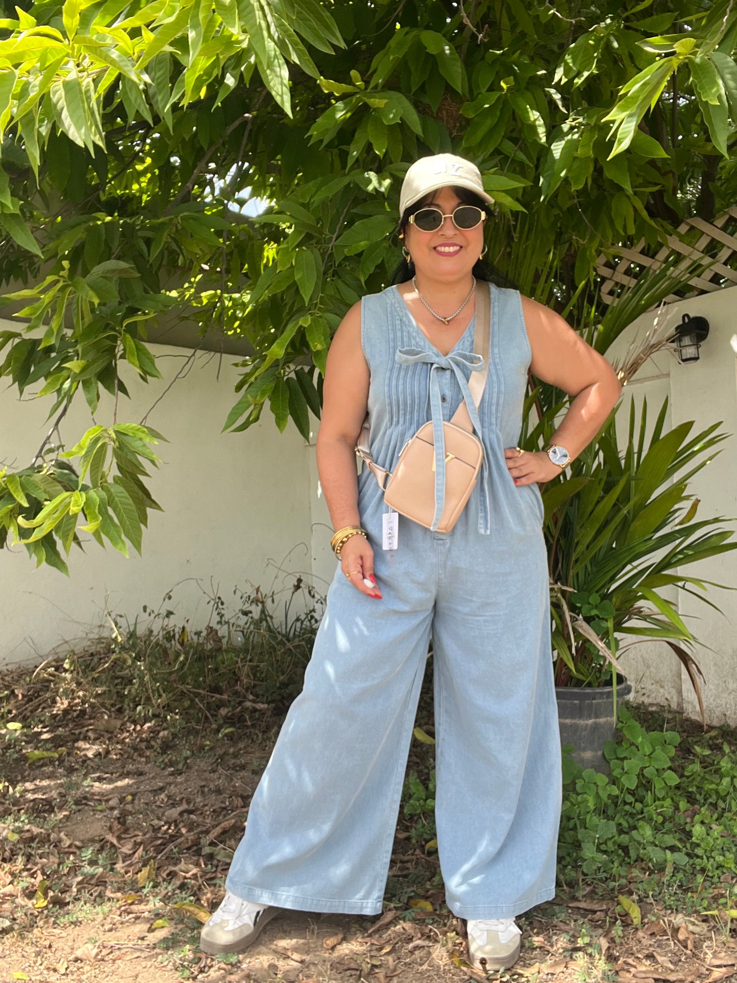 Denim Wide Leg Jumpsuit